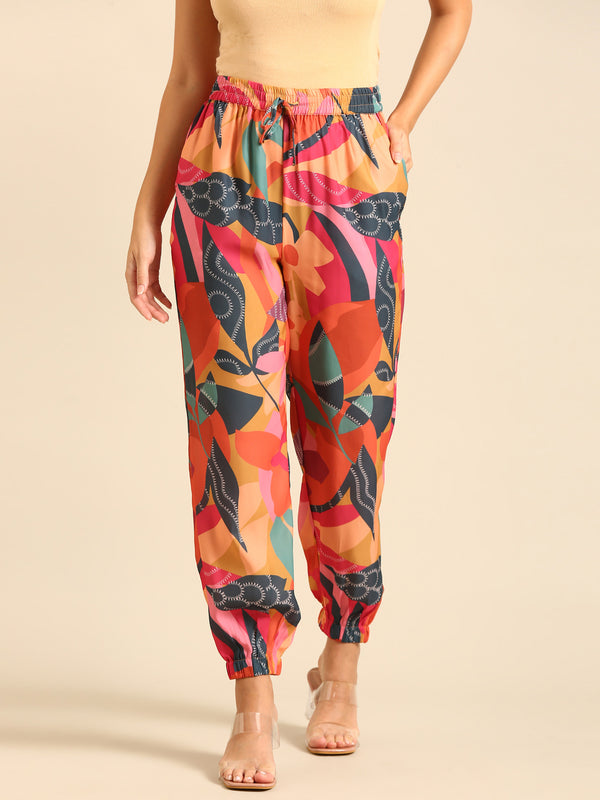 Joggers All Over Print-Multi - De Moza