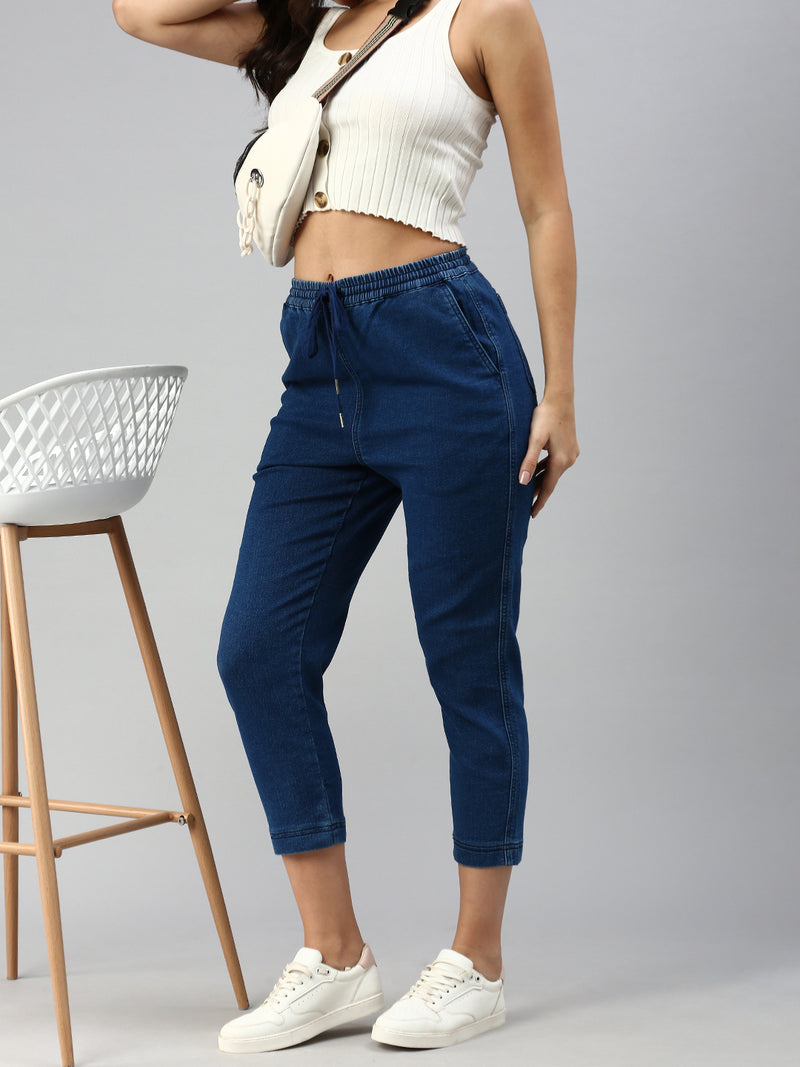 De Moza Women Jogger Mid Blue