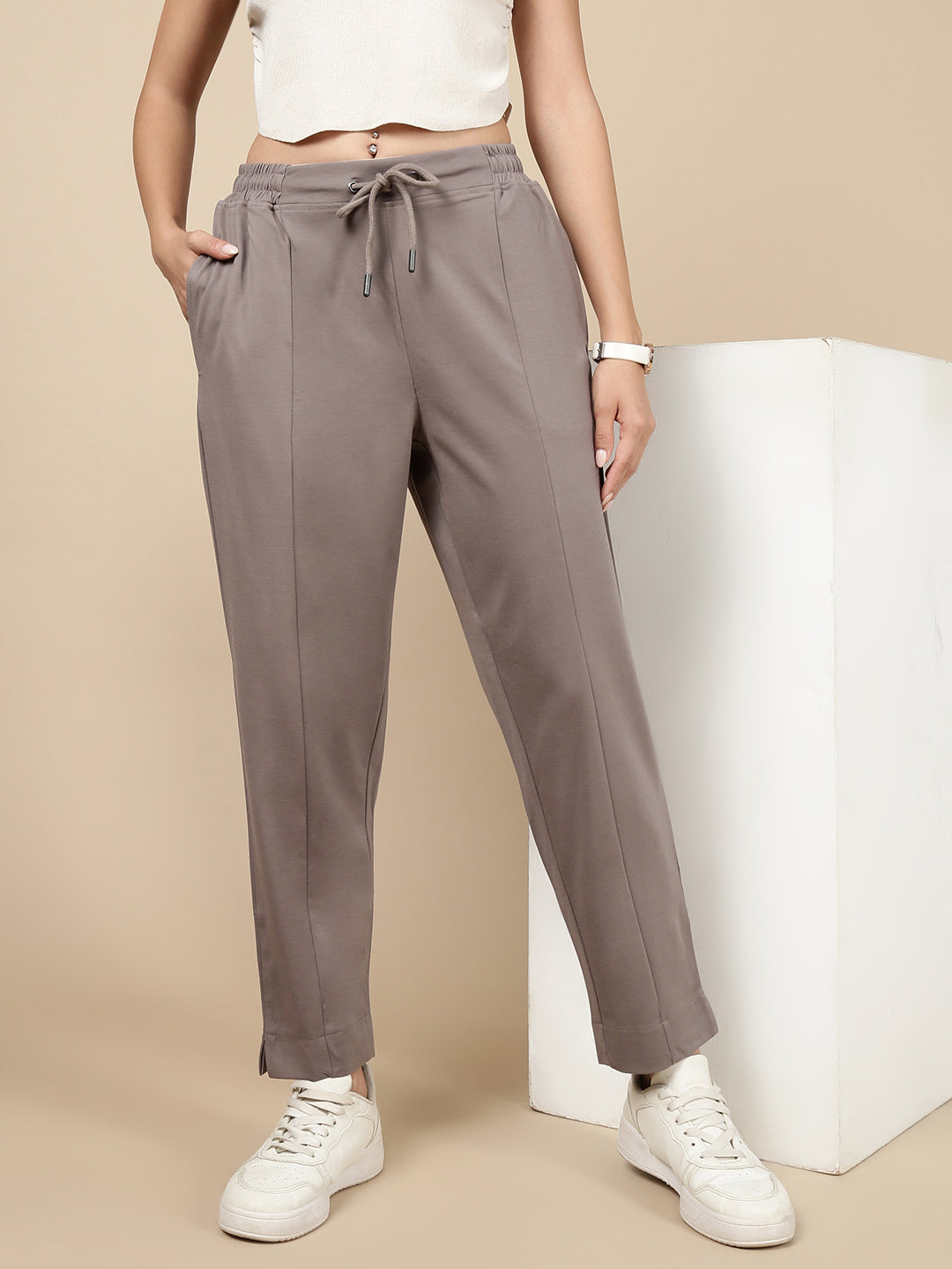 Straight Pant-Taupe