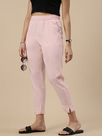Casual Straight Pant-Baby Pink