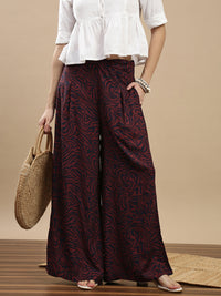 De Moza Women Casual Palazzo Maroon - De Moza