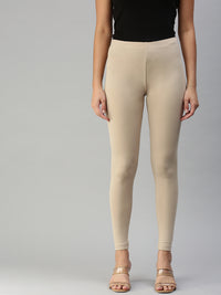 Ankle Length Leggings Cotton-Sand - De Moza