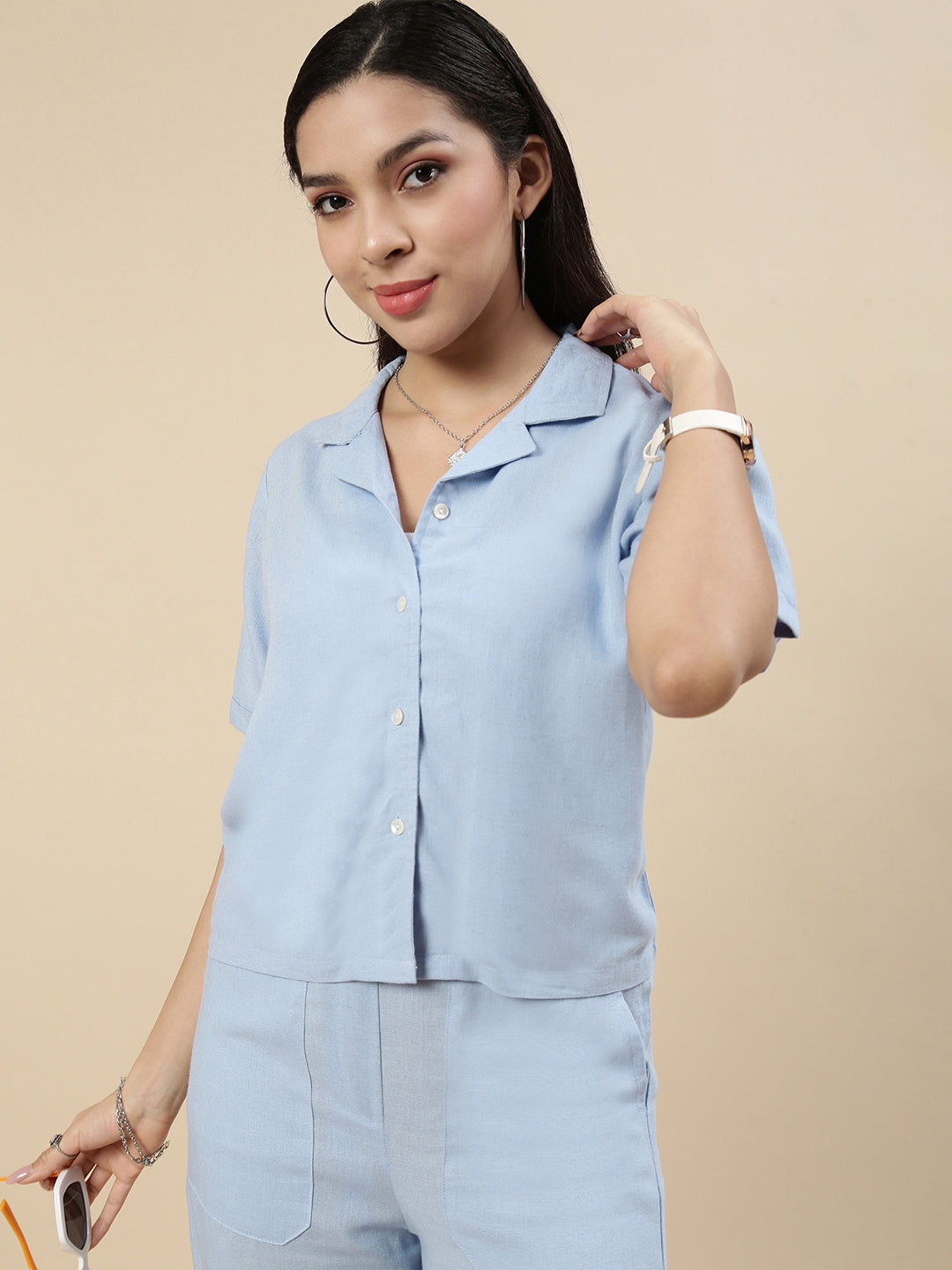 Casual Top-Jeans Blue