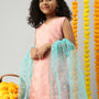 PIPIN Girls Sharara Set Aqua Pink
