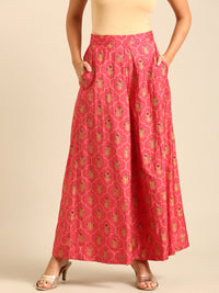Palazzo All Over Print-Coral - De Moza
