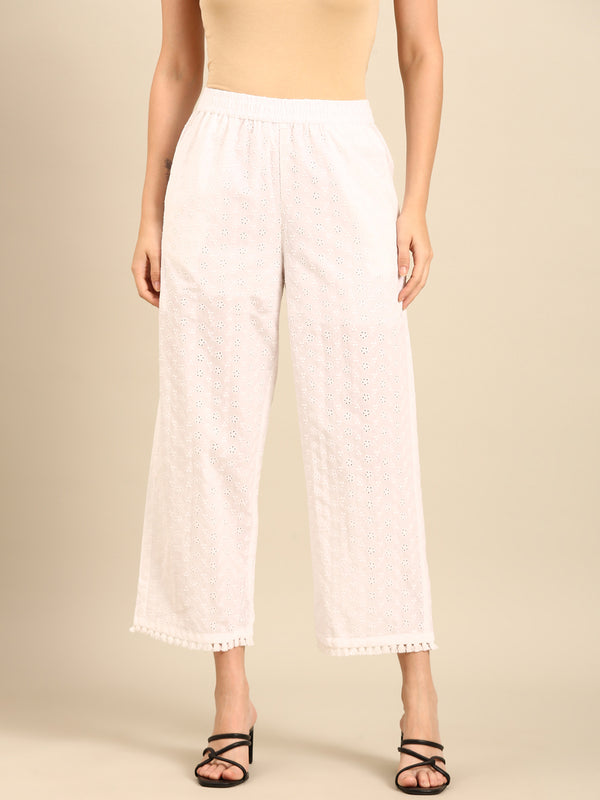 Casual Palazzo-White - De Moza
