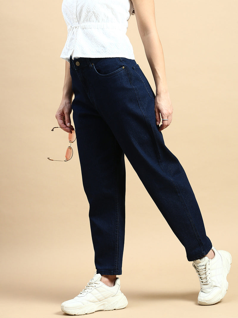Straight Fit Jeans-Dark Blue - De Moza
