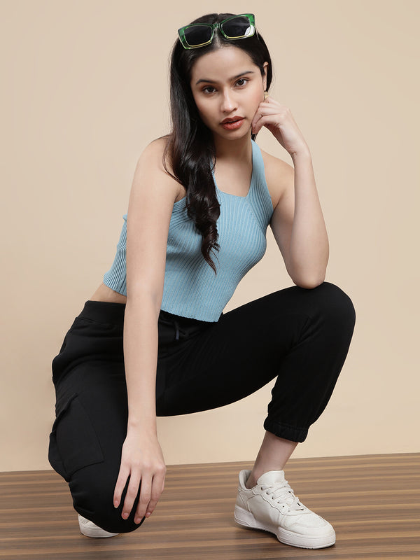 De Moza Women's Casual Jogger Black - De Moza