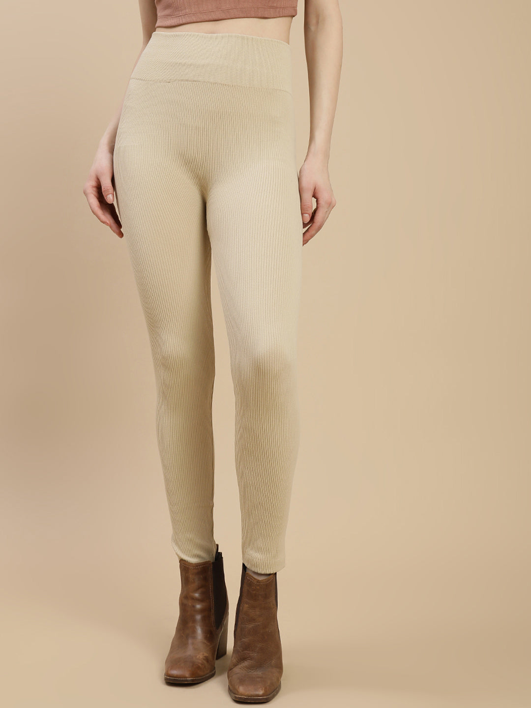 De Moza Women Winter Leggings Beige