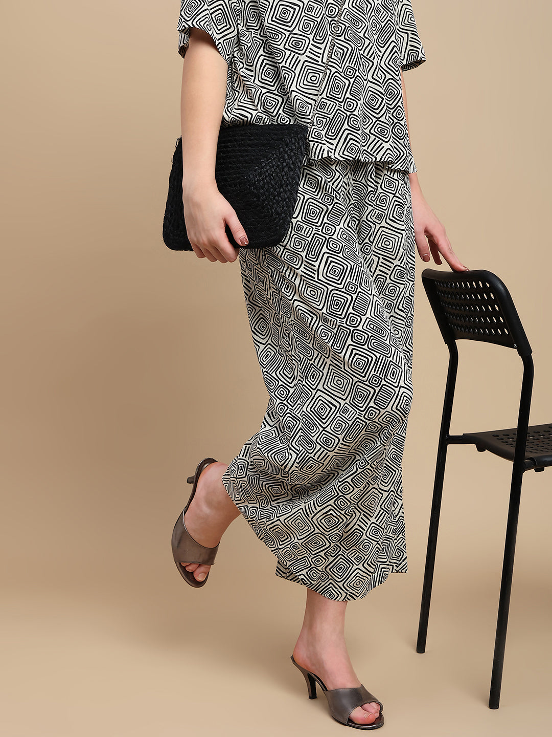 De Moza Women Casual Palazzo Black - De Moza