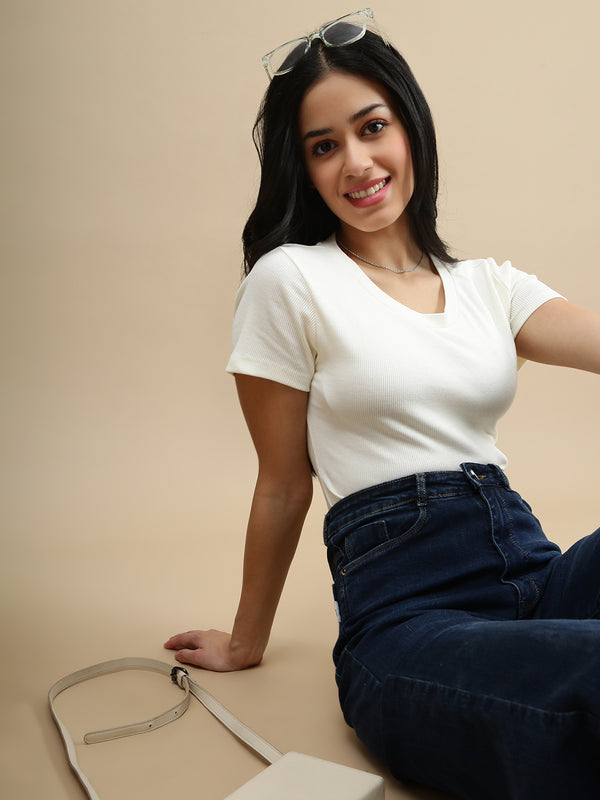 De Moza Women Casual Top Marsh Mallow - De Moza