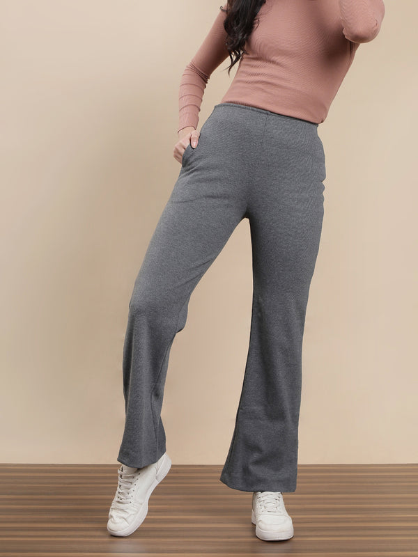De Moza Women's Casual Tregging Anthra Melange - De Moza