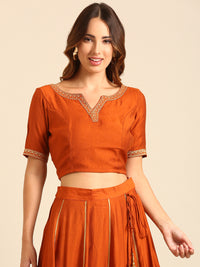 Blouse-Rust Orange - De Moza