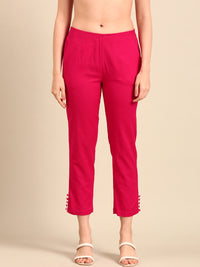 Cigarette Pants-Fuchsia - De Moza