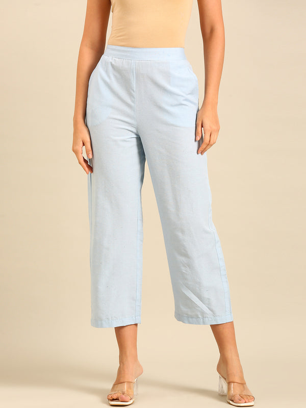Casual Palazzo-Powder Blue - De Moza