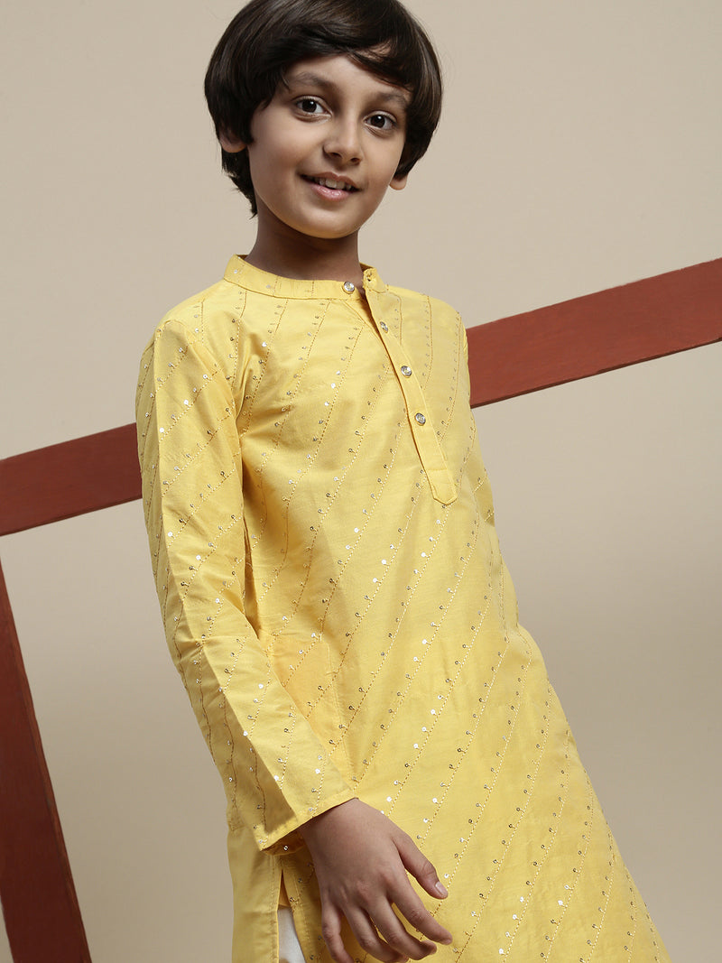 PIPIN Boys Kurta Yellow