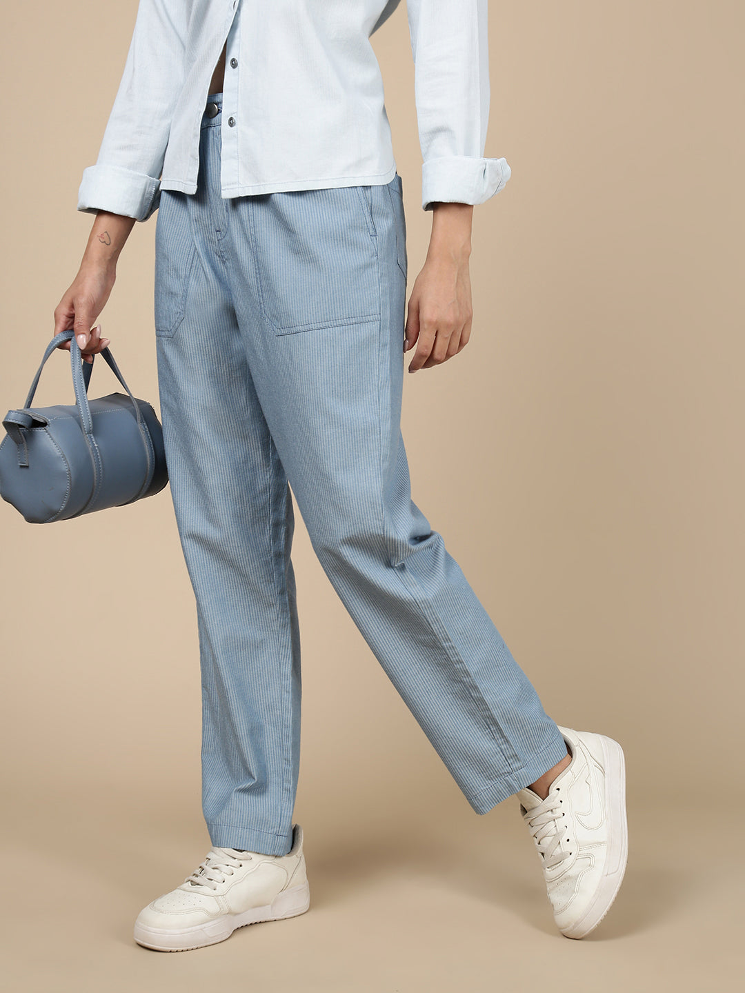Straight Pant-Mid Blue