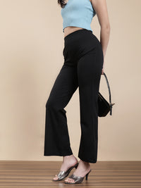 De Moza Women Casual Tregging Black