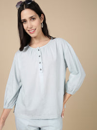 Denim Top-Ice Blue