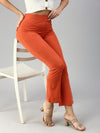 De Moza Women Tapered Pants Rust Orange