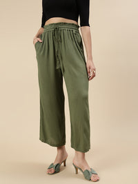 Flared Palazzo-Olive