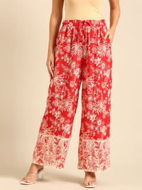 Printed Palazzo-Red - De Moza