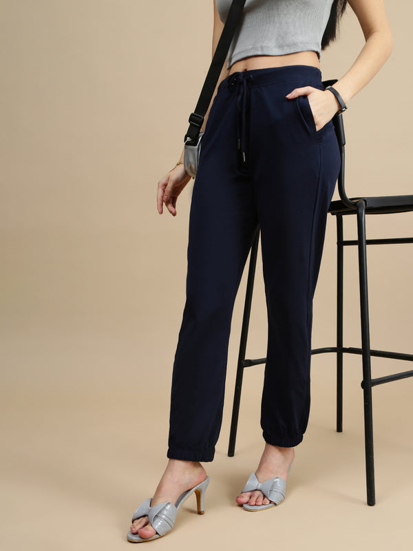 De Moza Women Casual Jogger Dark Navy Blue - De Moza
