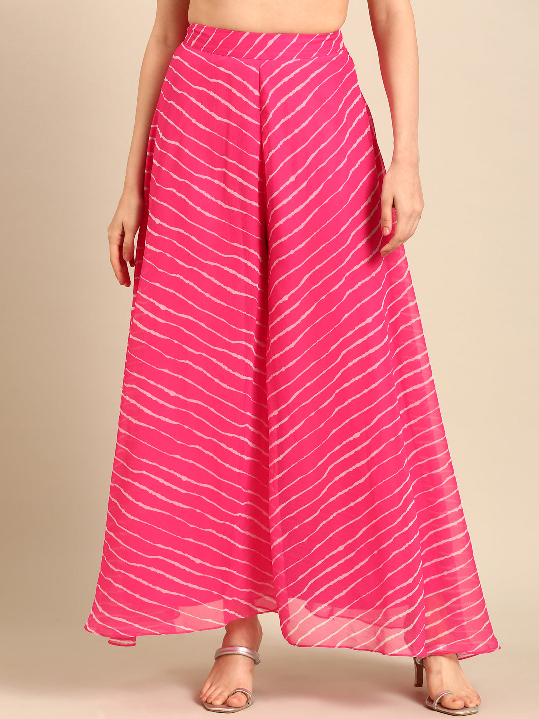 Palazzo All Over Print-Pink - De Moza