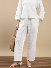 De Moza Women Casual Palazzo White