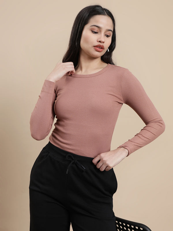 De Moza Women's Casual Top Mocha Mousse - De Moza