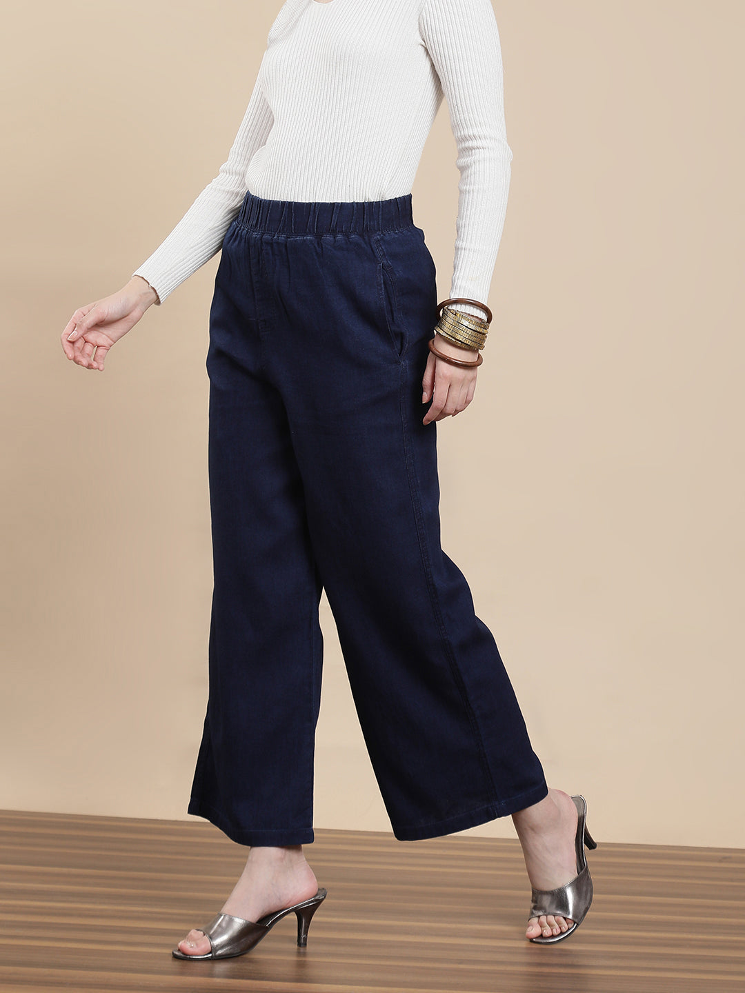 De Moza Women Casual Palazzo Rinse