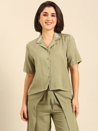 Shirt-Mint Green - De Moza