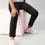 De Moza Girls Solid Jegging Black