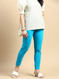 Super Stretch Kurti Pant-Teal - De Moza