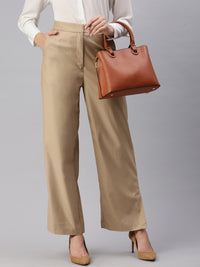 De Moza Women Formal Pants Beige