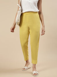 Casual Straight Pant-Light Mustard