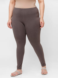Ankle Length Leggings Cotton-Military Green - De Moza