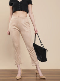 De Moza Women Casual Pants Beige