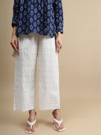 De Moza Women Casual Palazzo White