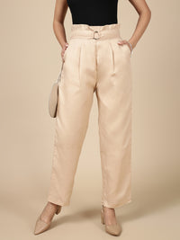 Paper Bag Pant-Dark Beige