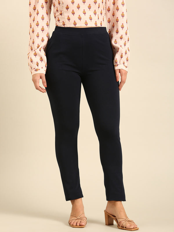 Kurti Pant-Dark Navy Blue - De Moza