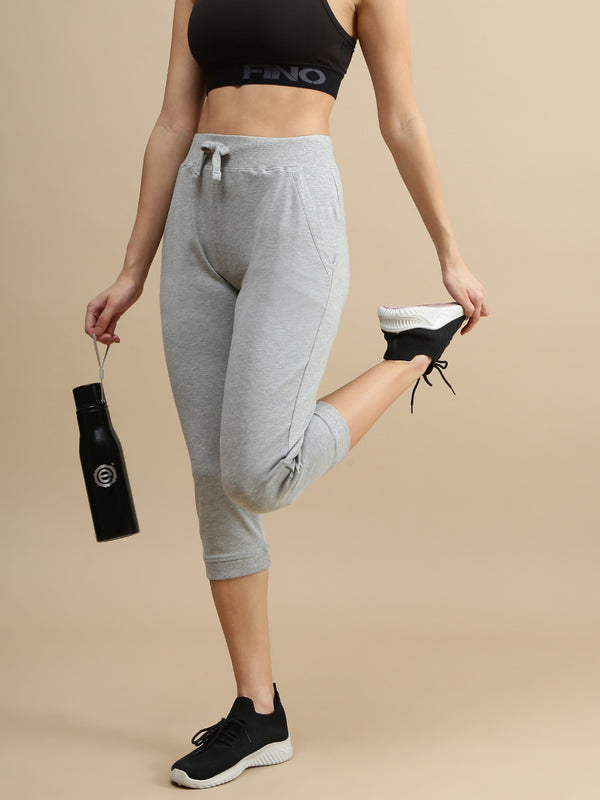 De Moza Women Athleisure Pants Grey Melange - De Moza