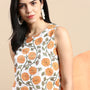 De Moza Women Printed Crop Top White