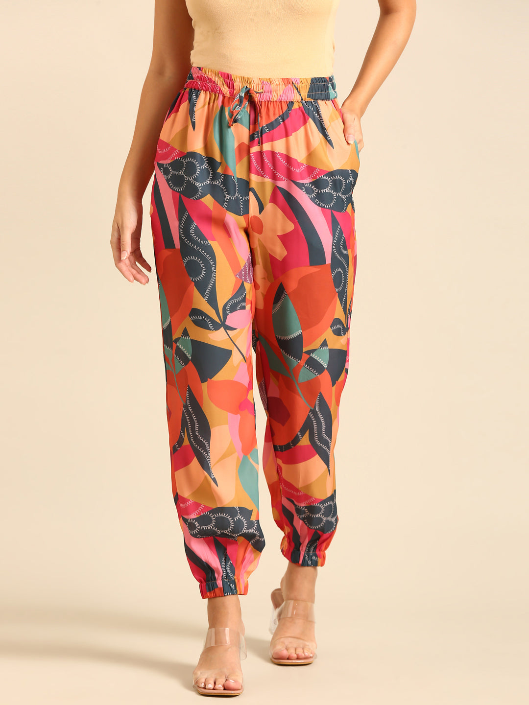 Co-Ord Set (Casual Top & Jogger)-Multi - De Moza