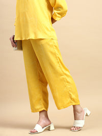 Co-Ord Set (Tunic Top & Palazzo)-Yellow - De Moza
