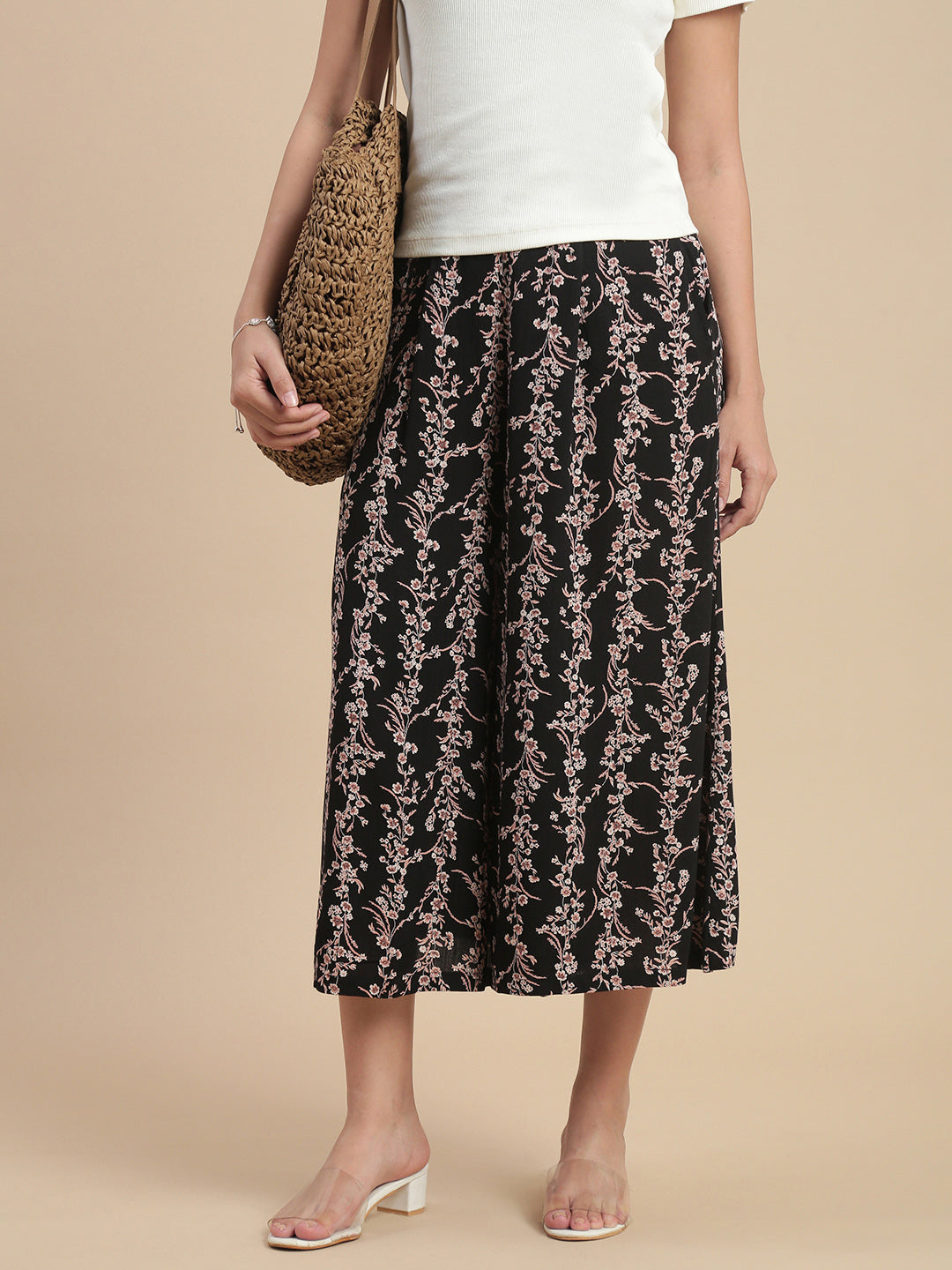 De Moza Women Casual Culottes Black - De Moza