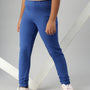De Moza Girls Solid Jegging Royal Blue