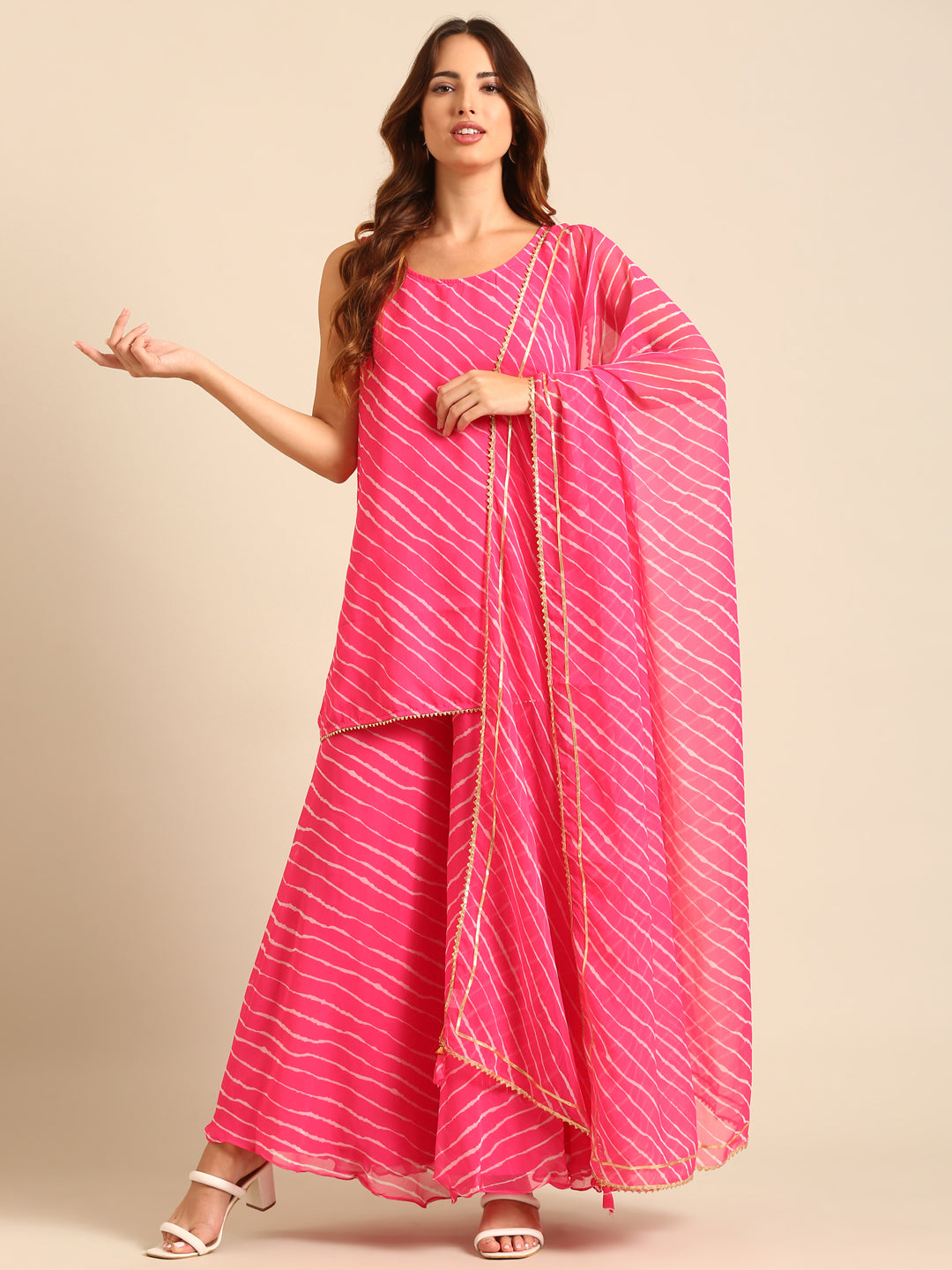 Dupatta-Pink - De Moza