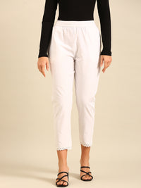 Straight Pant-White - De Moza