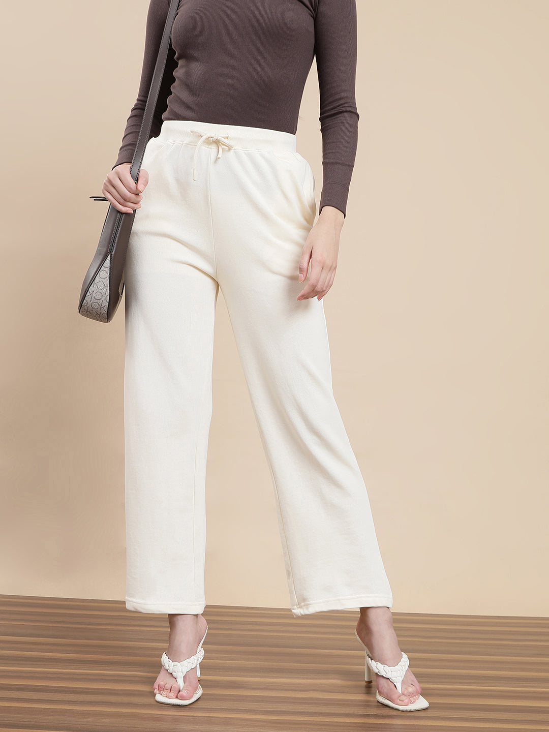 De Moza Women Casual Pants Cream